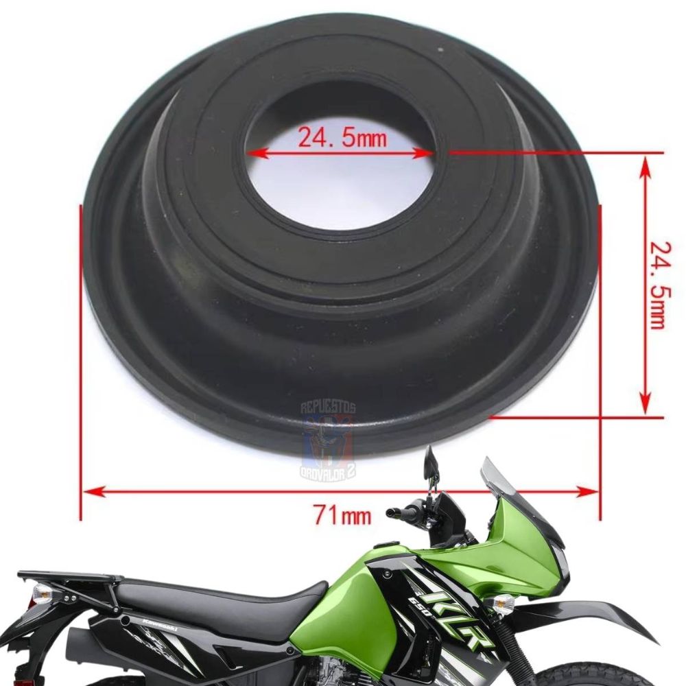 Diafragma De Carburador Ahl Kl600 1984-1989 Kawasaki Klr650