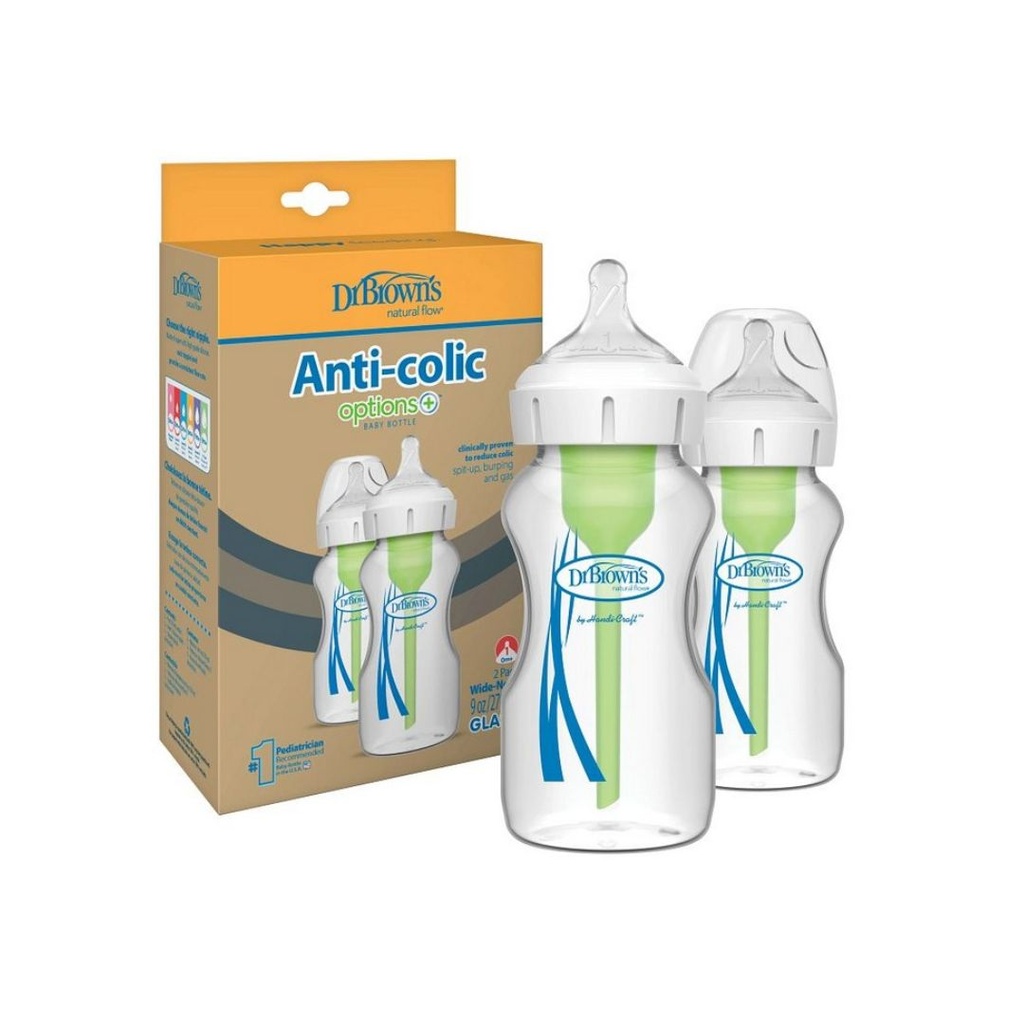 Tetero Dr Browns De Vidrio Verde 9Oz