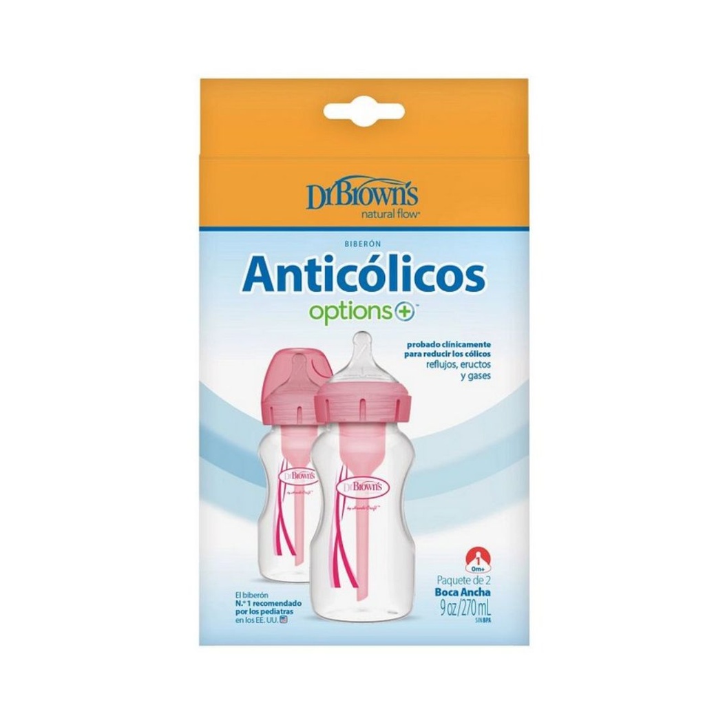 Tetero Dr Browns Rosado 9Oz