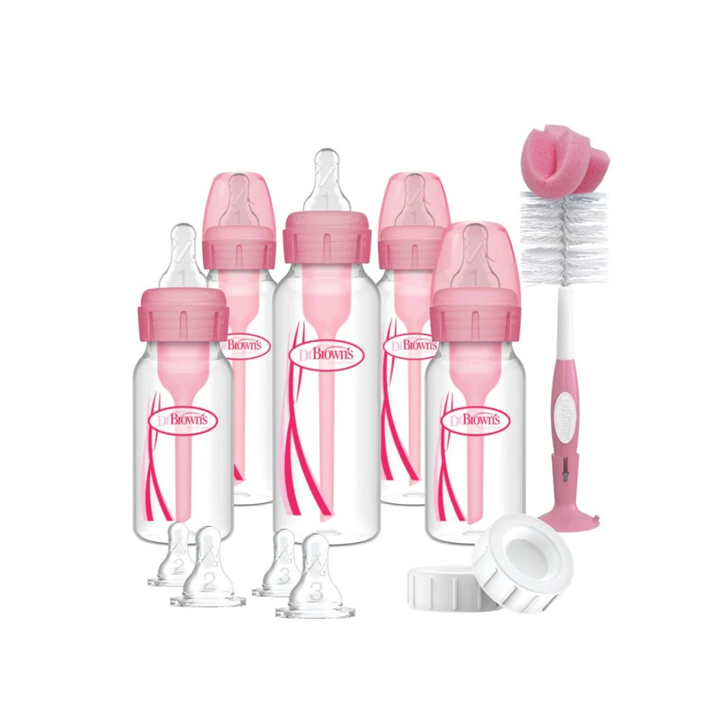 Dr Browns Set De Tetero Anticólico Rosado