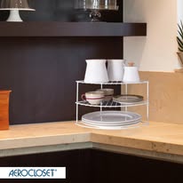 Platera Esquinera Organizadora Metálica Aerocloset para Cocina - Vista 3