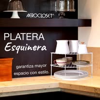 Platera Esquinera Organizadora Metálica Aerocloset para Cocina - Vista 2