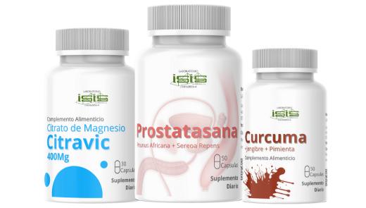 Kit ISIS Masculino 50 – Citrato de Magnesio · Prostatasana · Cúrcuma