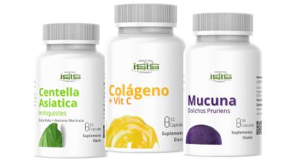 Kit ISIS Mujer – Centella Asiatica · Colageno con Vitamina C · Calcio · Mucuna