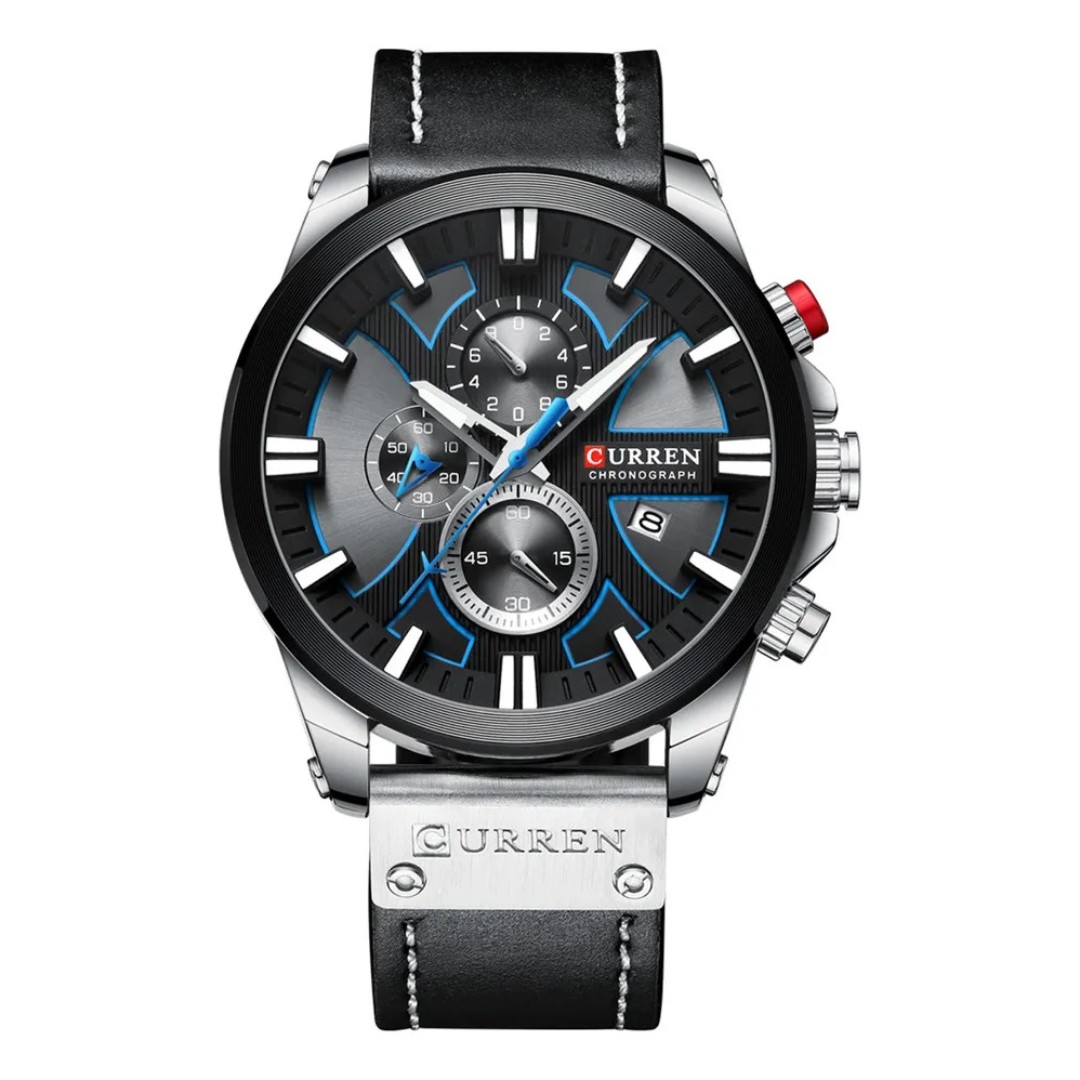 Reloj Curren 8346 Cronógrafo de Lujo con Correa de Cuero 49mm