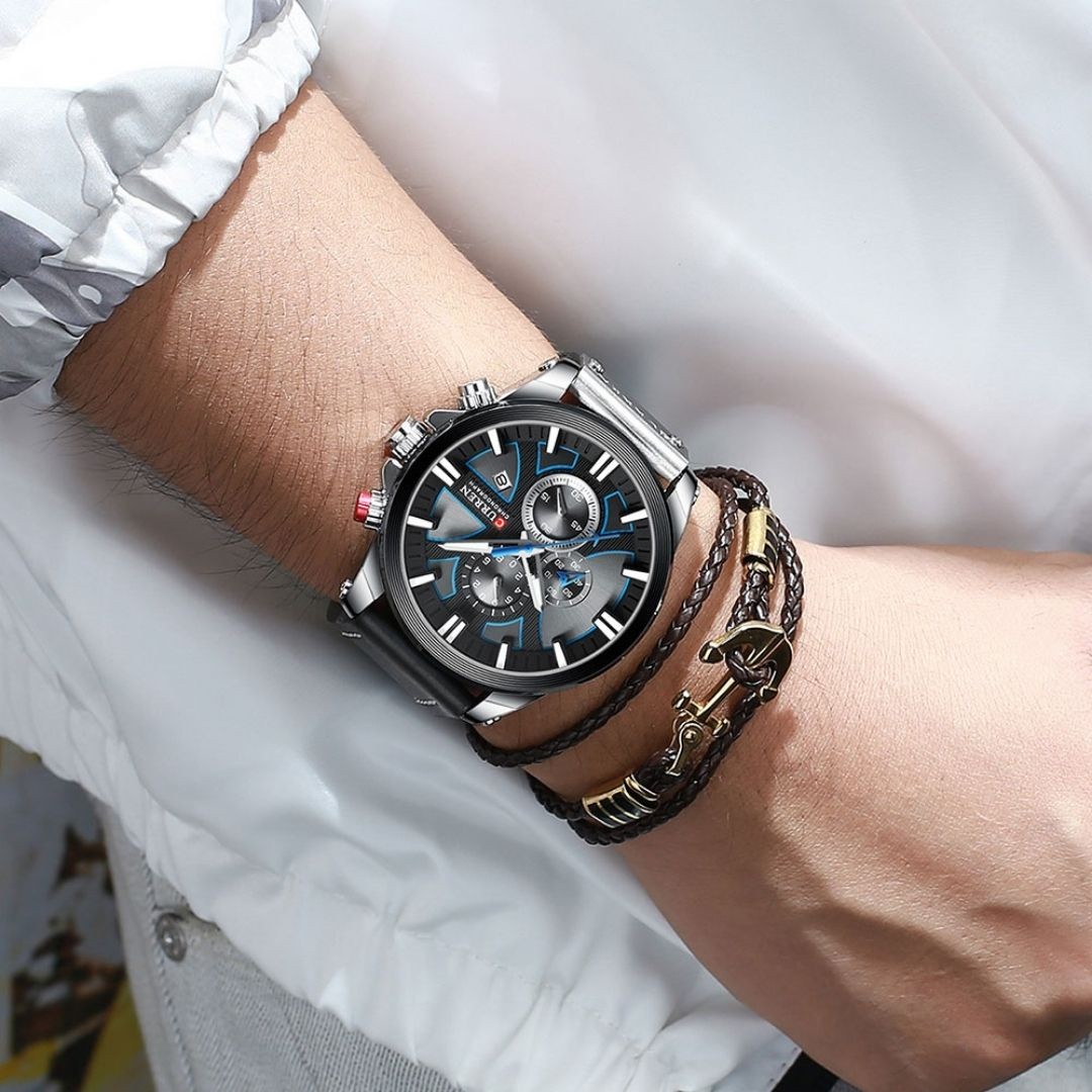 Reloj Curren 8346 Cronógrafo de Lujo con Correa de Cuero 49mm - Vista 2