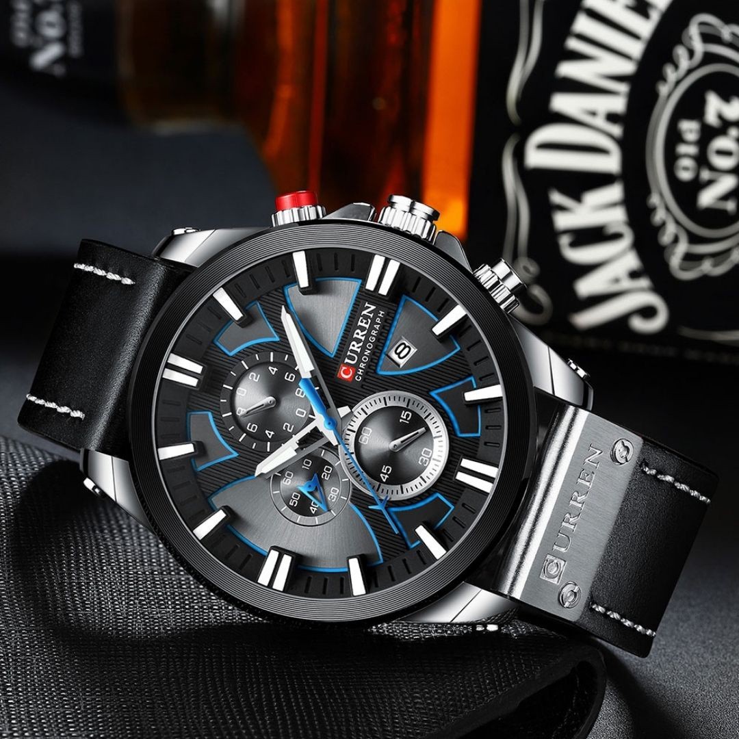 Reloj Curren 8346 Cronógrafo de Lujo con Correa de Cuero 49mm - Vista 3