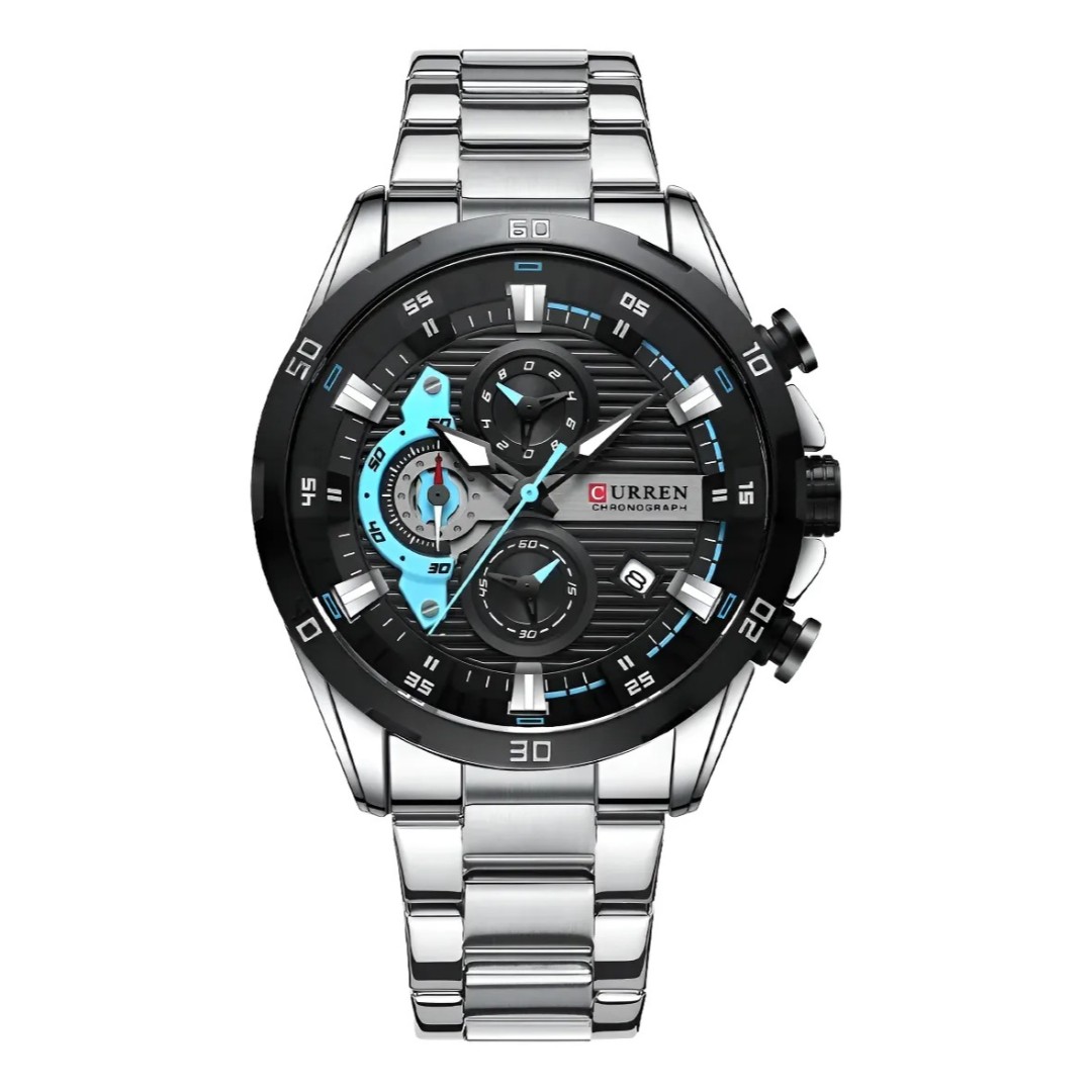 Reloj Curren 8402 Acero Inoxidable con Movimiento Japonés 47mm
