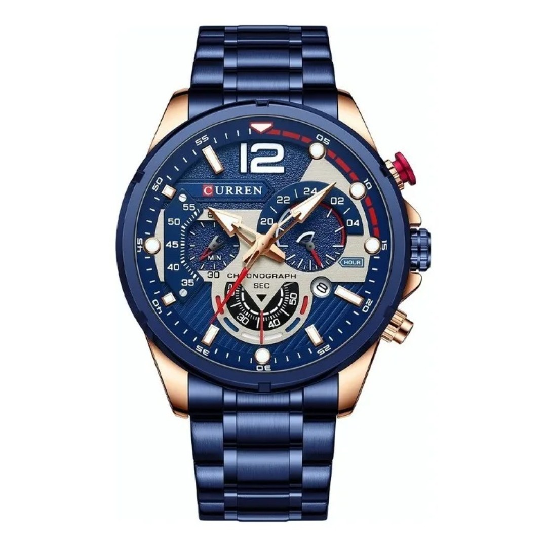 Reloj Curren 8395 de 47mm con correa de acero y diseño moderno
