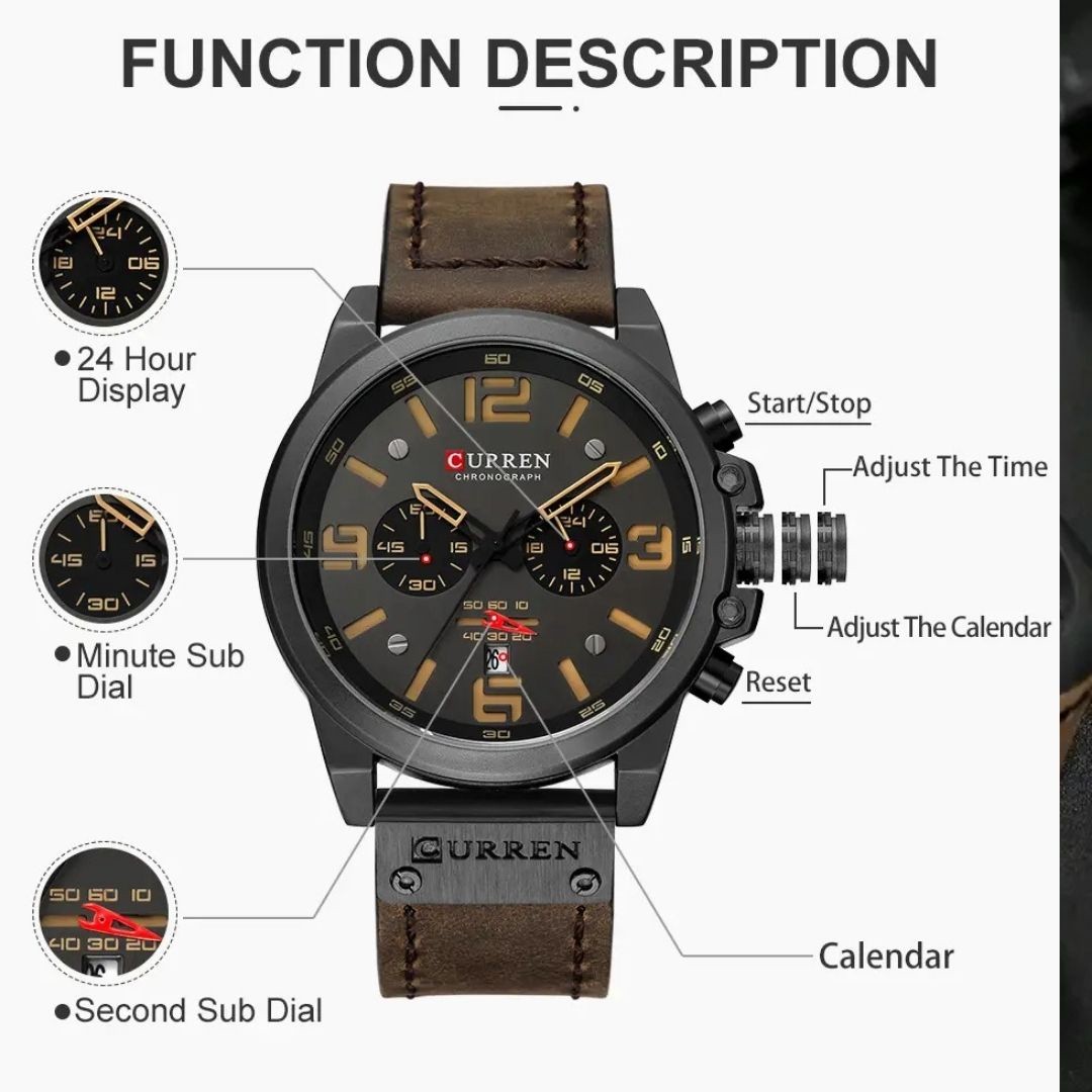 Reloj Curren 8314 de 49mm con cronógrafo y función luminosa - Vista 3