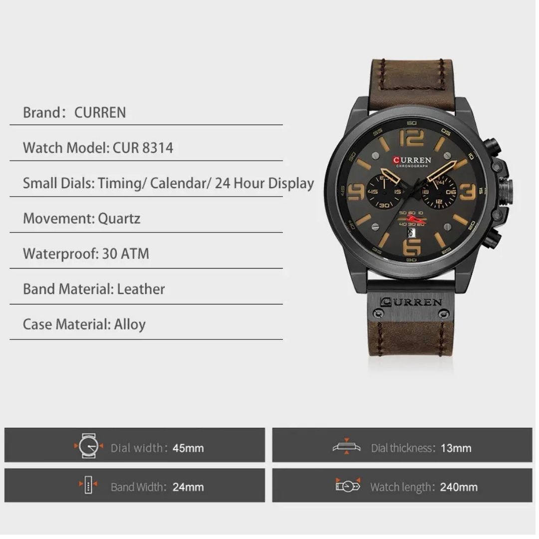 Reloj Curren 8314 de 49mm con cronógrafo y función luminosa - Vista 4
