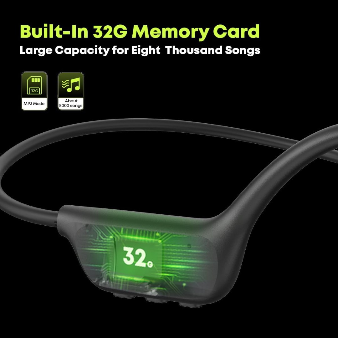 Auriculares de Conducción Ósea Langsdom BE17 32 GB, Sumergibles, Bluetooth 5.4, 10h Música - Vista 5