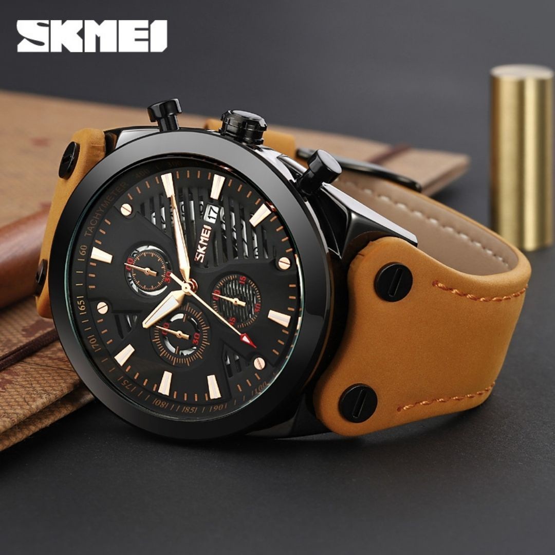 Reloj SKMEI 9282 Elegante con Correa de Cuero y 42 mm - Vista 2