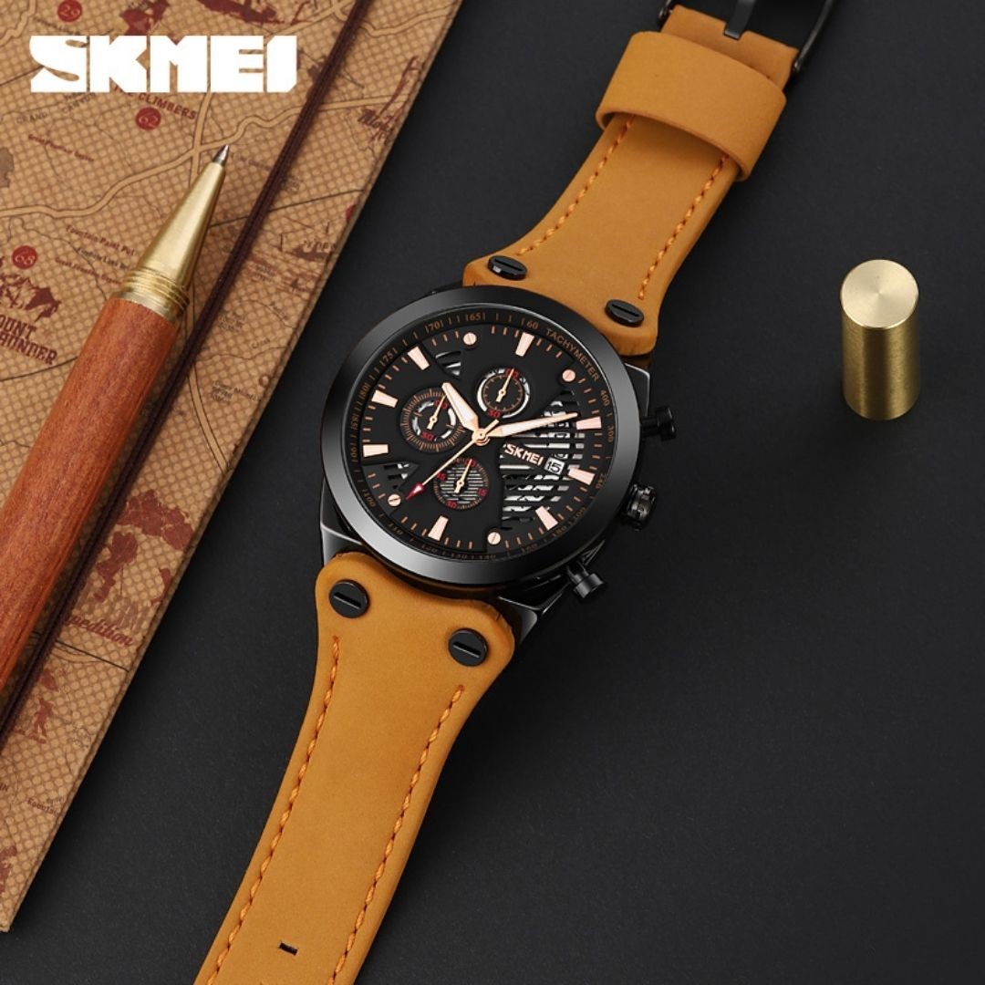 Reloj SKMEI 9282 Elegante con Correa de Cuero y 42 mm - Vista 3