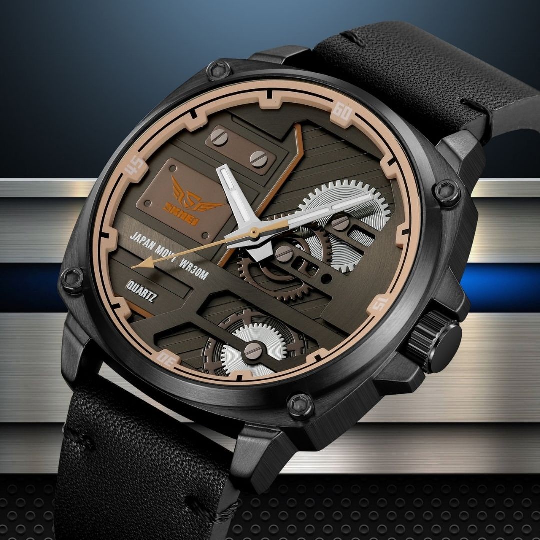 Reloj SKMEI 2289 Cuero Lujo 49 mm Resistente al Agua 30M - Vista 3