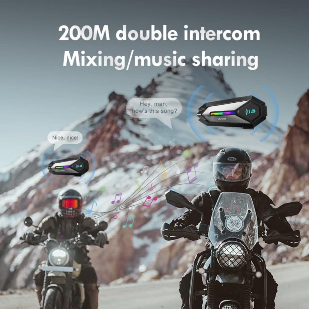 Intercomunicador para Casco Moto Freedconn LUVIN G8 Alcance 300 m, Bluetooth 5.3, Batería 1000 mAh - Vista 4