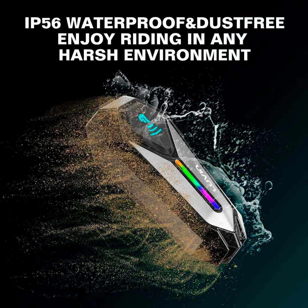 Intercomunicador para Casco Moto Freedconn LUVIN G8 Alcance 300 m, Bluetooth 5.3, Batería 1000 mAh