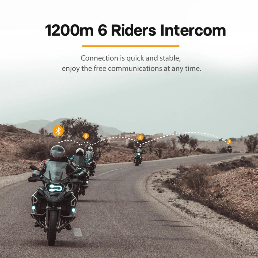 Intercomunicador para Casco Moto FreedConn FG alcance 1.2 km, Bluetooth 5.0 - Vista 6