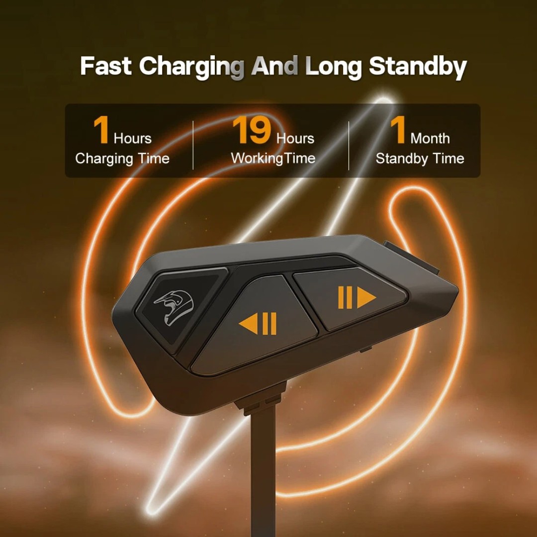 Intercomunicador para Casco Moto FreedConn FG alcance 1.2 km, Bluetooth 5.0 - Vista 7