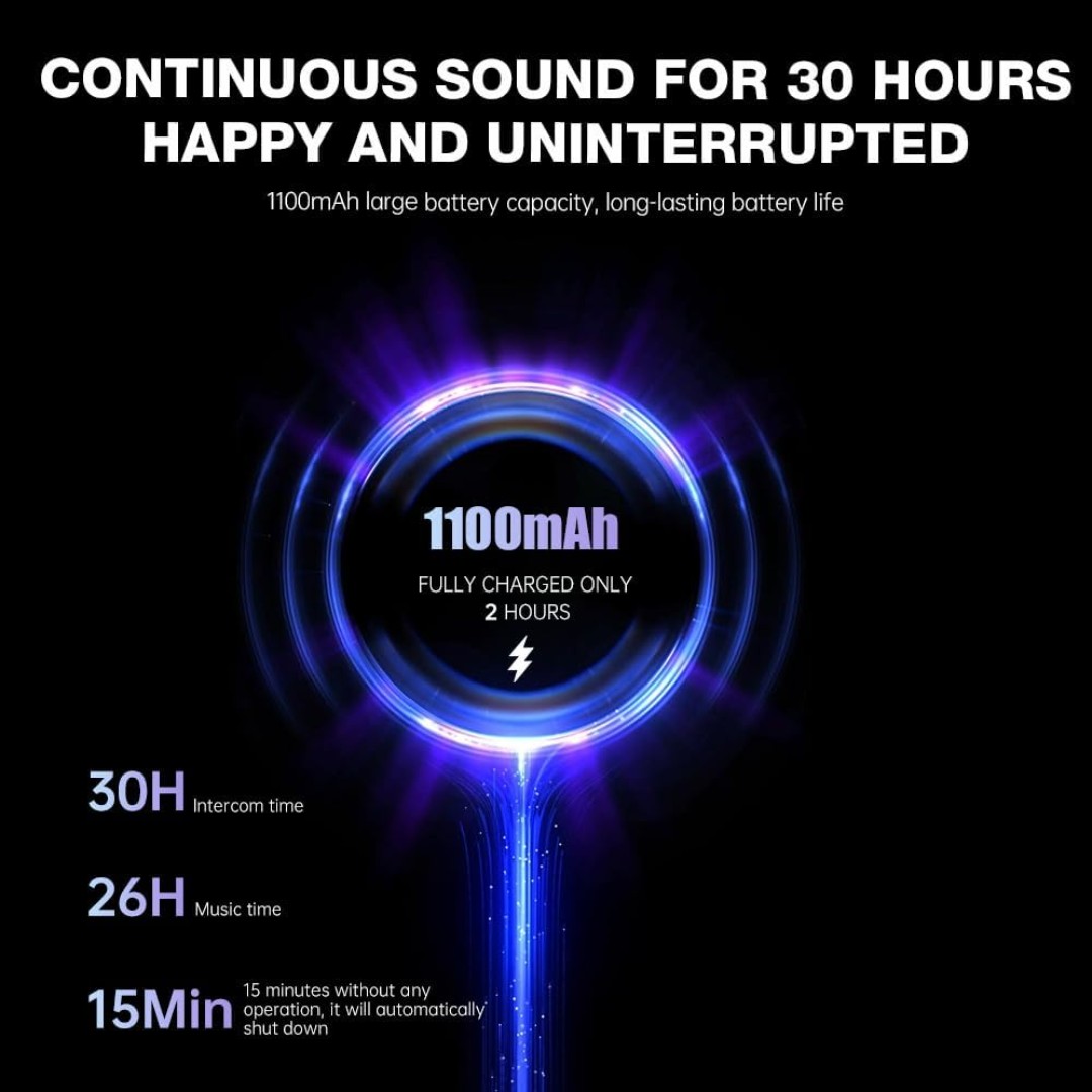 Intercomunicador para Casco Moto FreedConn HERO Alcance 1.5 km, Bluetooth 5.1, Batería 11100 mAh - Vista 6