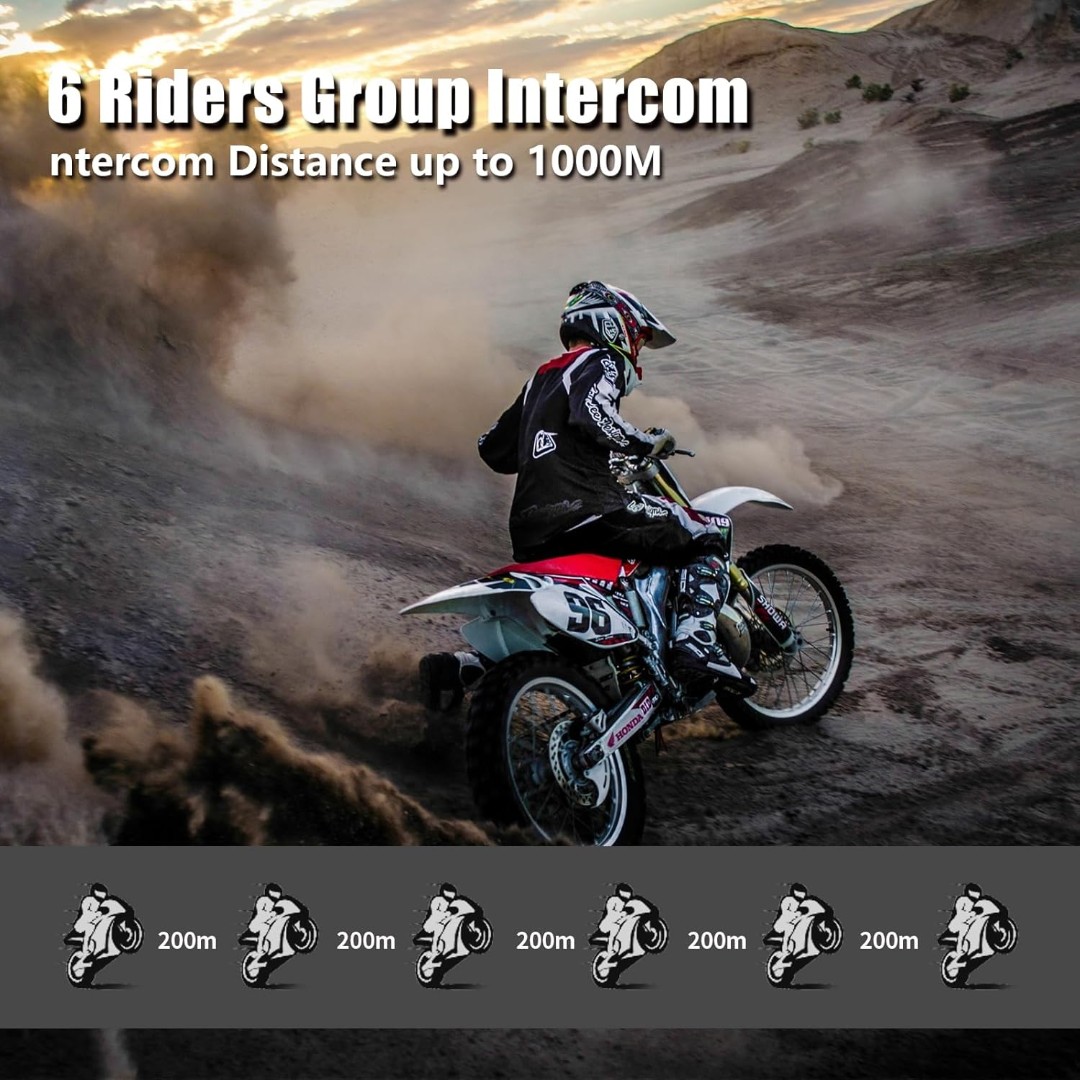 Intercomunicador para Casco Moto FreedConn TMAX S PRO Alcance 1.2 km, Bluetooth 5.0, Batería 570 mAh - Vista 3