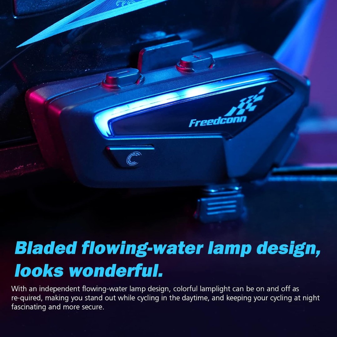 Intercomunicador para Casco Moto FreedConn FX Alcance 1 km, Batería 1100 mAh - Vista 3