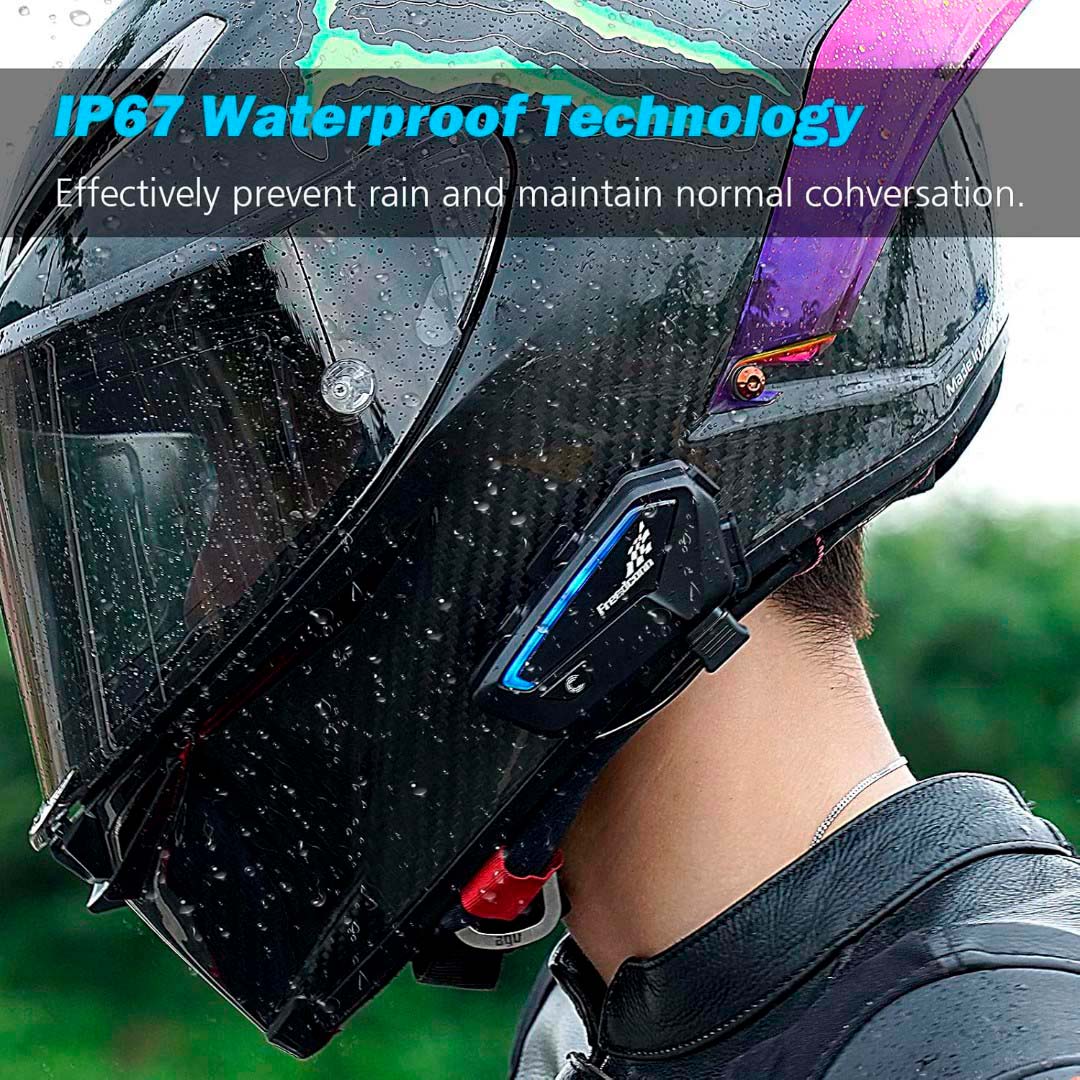 Intercomunicador para Casco Moto FreedConn FX Alcance 1 km, Batería 1100 mAh - Vista 8