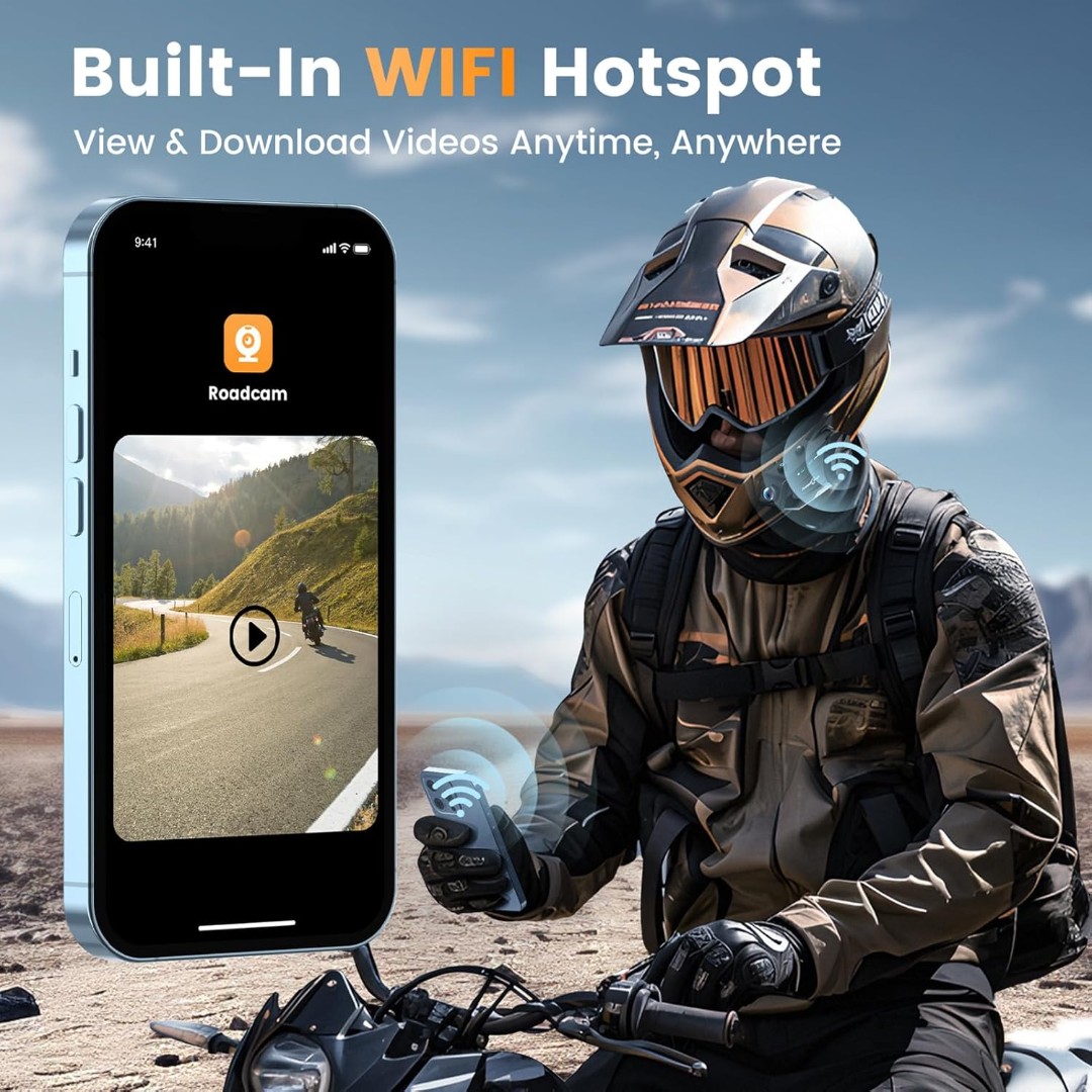 Intercomunicador para Casco Moto FreedConn R1 PRO Cámara 2K, Alcance 1 km, Bluetooth 5.0, Batería 1500 mAh - Vista 3