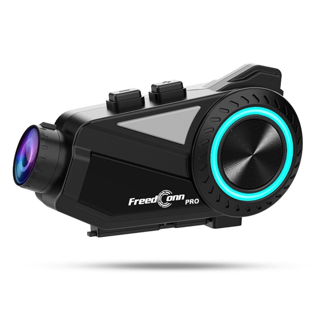 Intercomunicador para Casco Moto FreedConn R3 PRO Cámara 2K, Alcance 1 km, Batería 2000 mAh