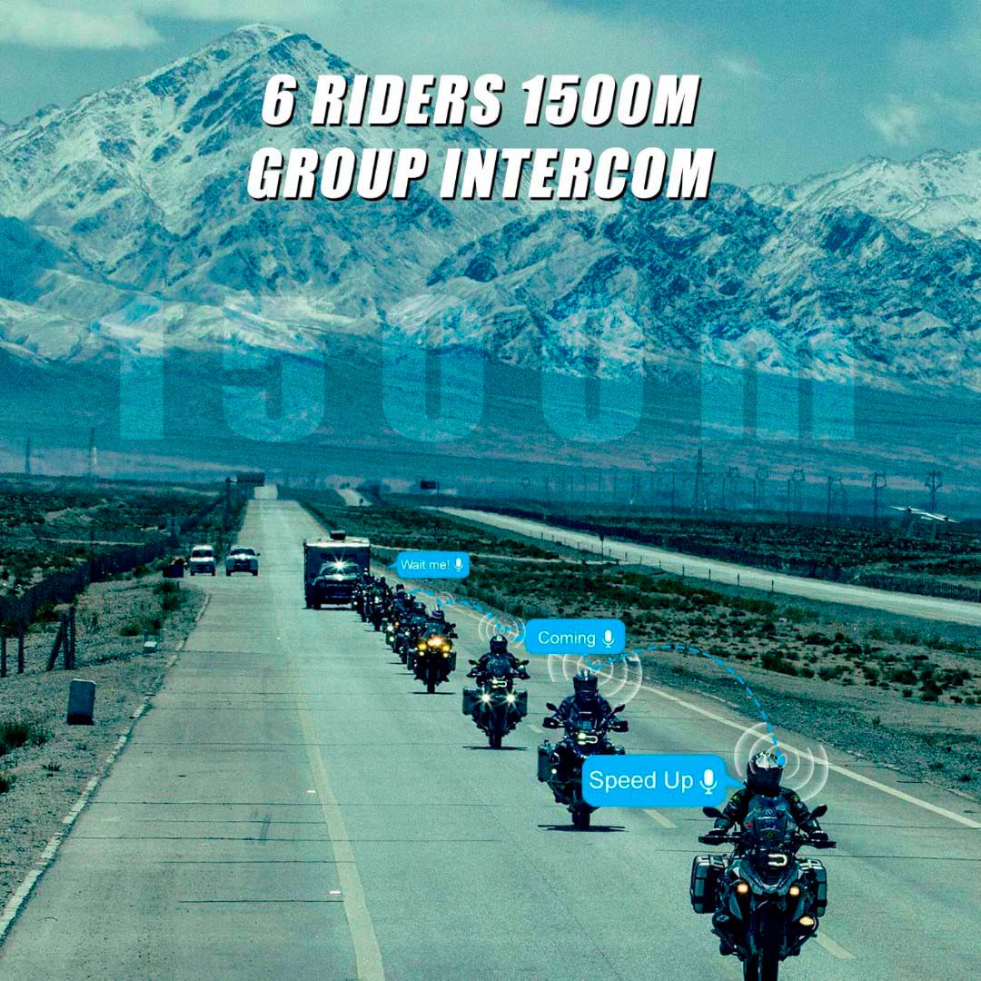 Intercomunicador para Casco Moto FreedConn R3 PRO Cámara 2K, Alcance 1 km, Batería 2000 mAh - Vista 6