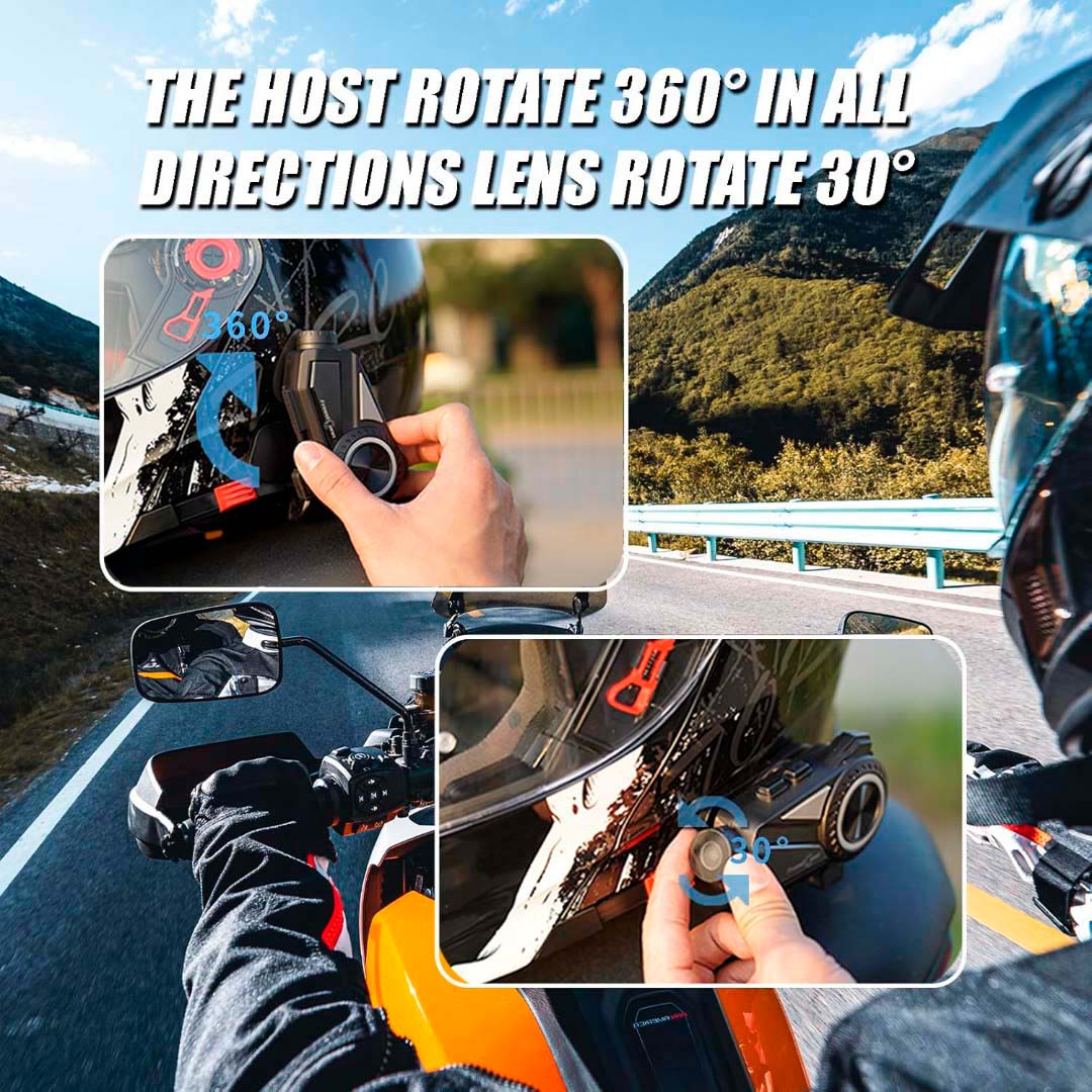 Intercomunicador para Casco Moto FreedConn R3 PRO Cámara 2K, Alcance 1 km, Batería 2000 mAh - Vista 7