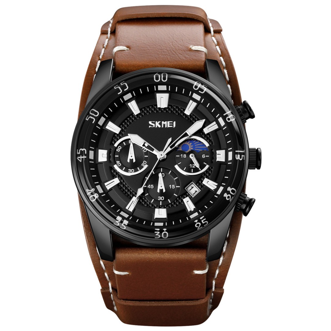 Reloj SKMEI 9249 Cuero Cronógrafo 49 mm Lujoso y Resistente