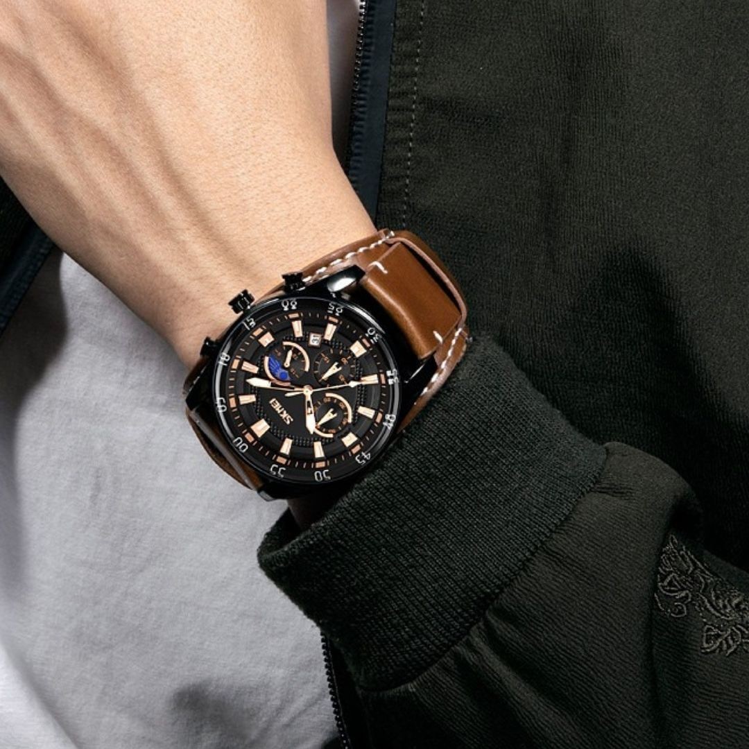 Reloj SKMEI 9249 Cuero Cronógrafo 49 mm Lujoso y Resistente - Vista 2