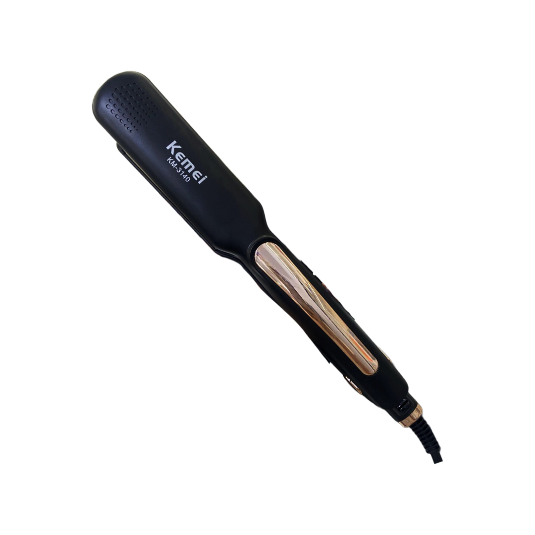 Plancha Kemei 3140 - Platos de Cerámica - 200° de Temperatura + Calienta en 30 Segundos