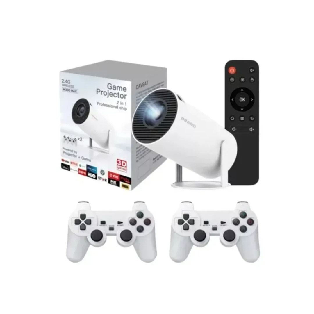 Proyector Gamer + 2 controles - 64GB - Doble Función + Control Remoto