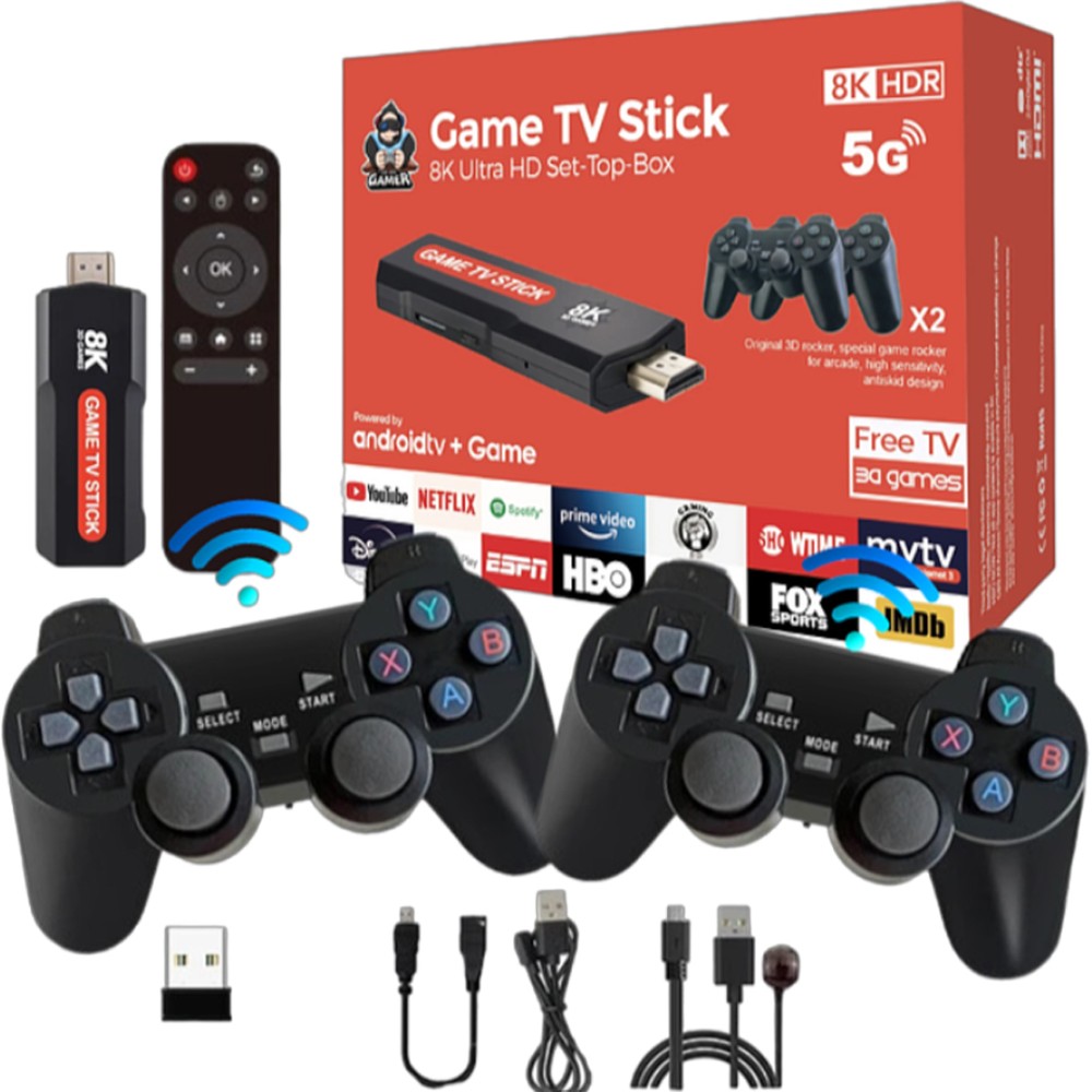 Game Stick TV 8K – 10.000 juegos + 2 controles - Vista 2