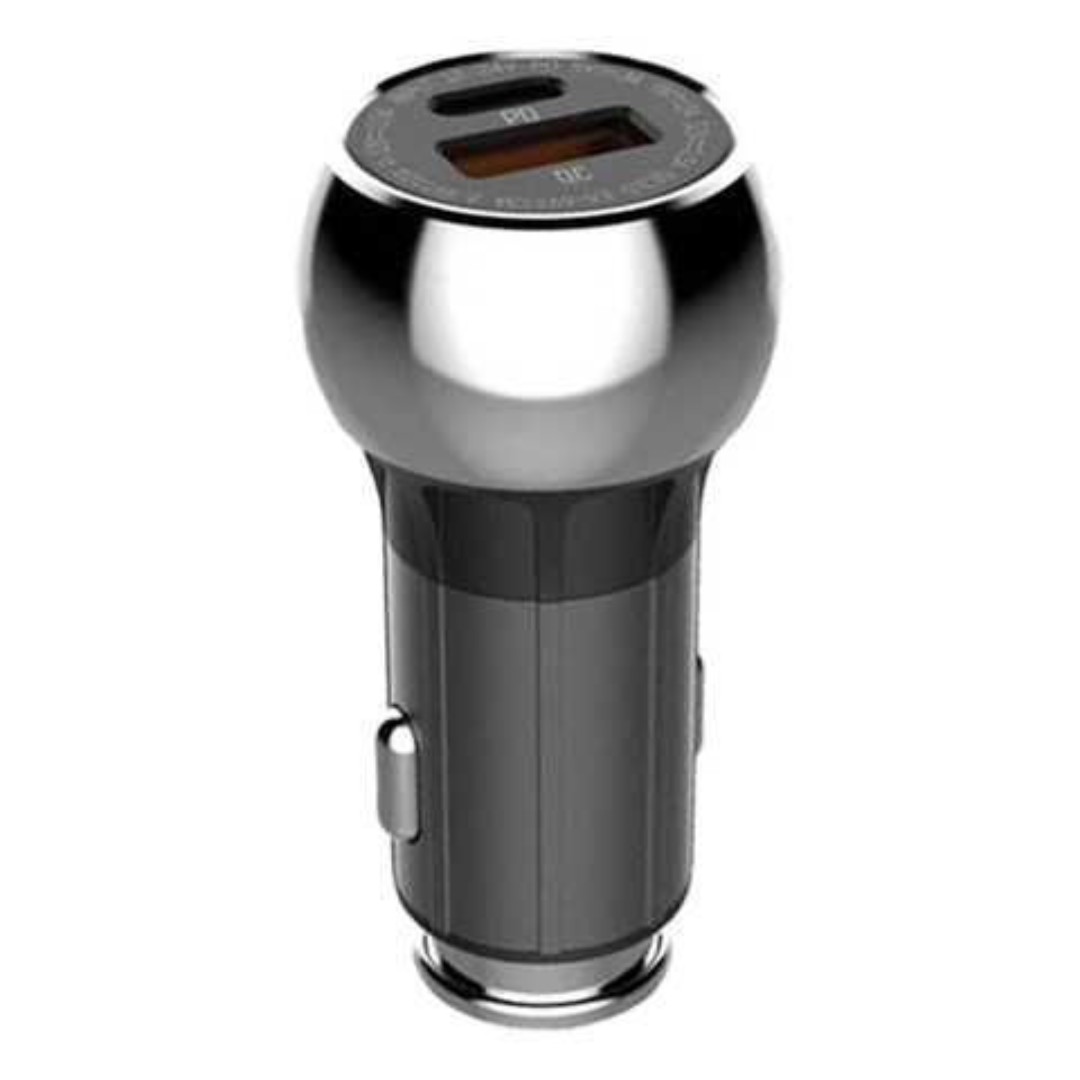 Cargador de Teléfono LDNIO 38W para Carro – USB-C PD + USB-A QC3.0 | Alta Velocidad - Vista 3