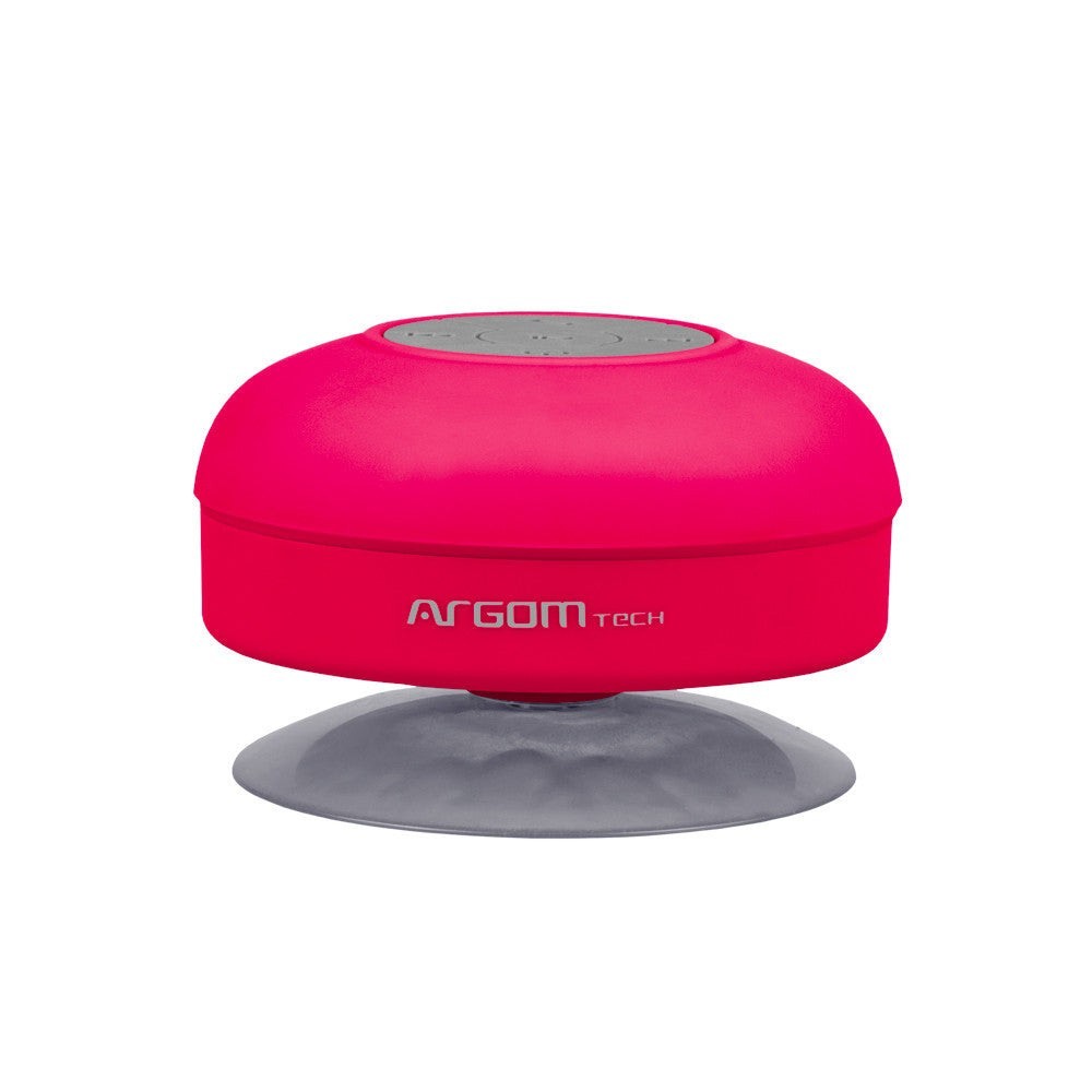 Corneta ARGOMTECH Bluetooth 3W – Portátil, Resistente al Agua IPX4 Rosa