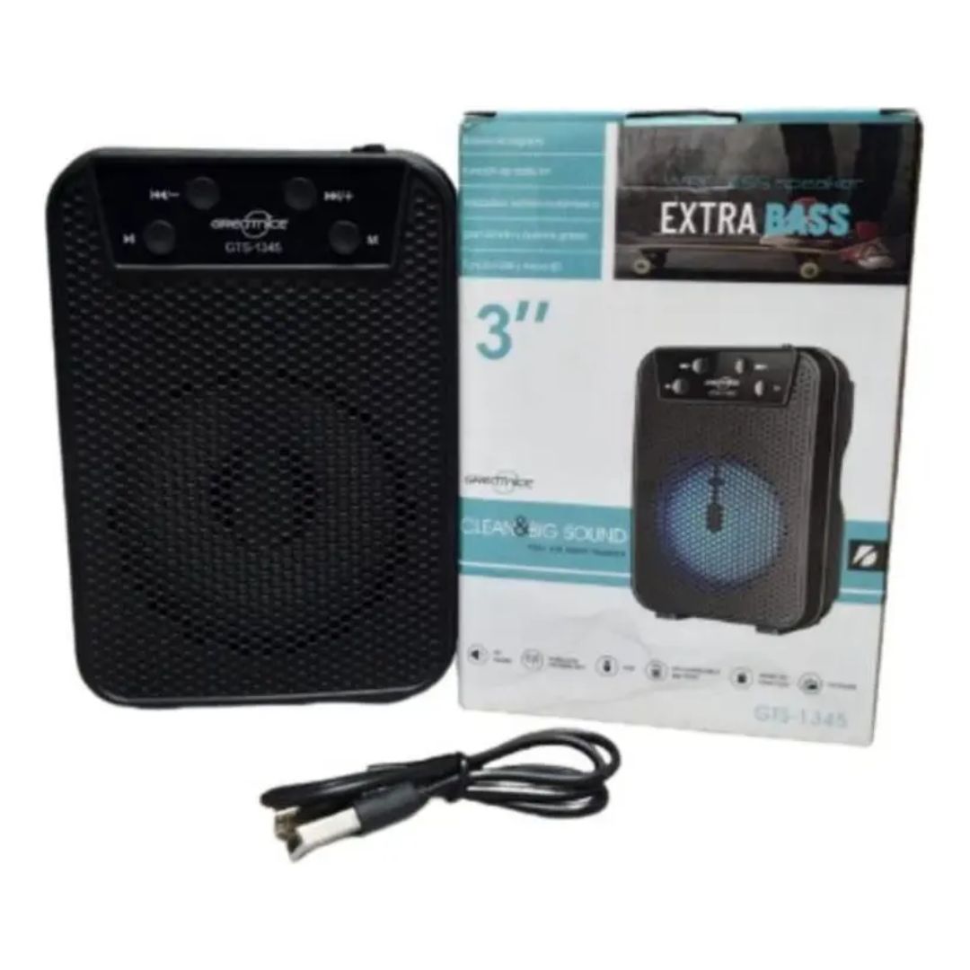 Corneta Gts1345 Recargable Usb Portátil Bluetooth Radio Sd