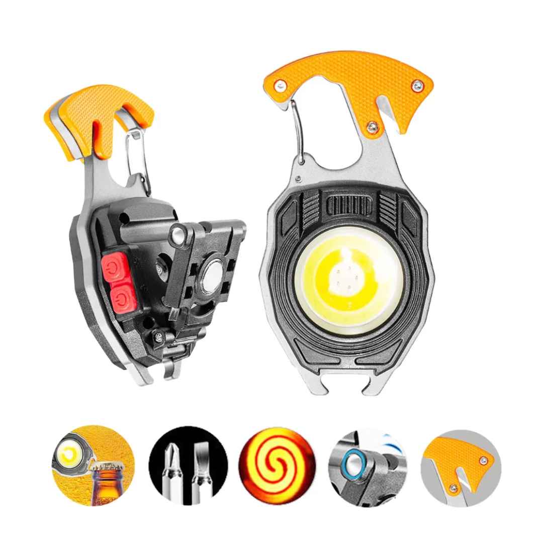 Linterna Multifuncional Llavero Multiuso Encendedor Navaja