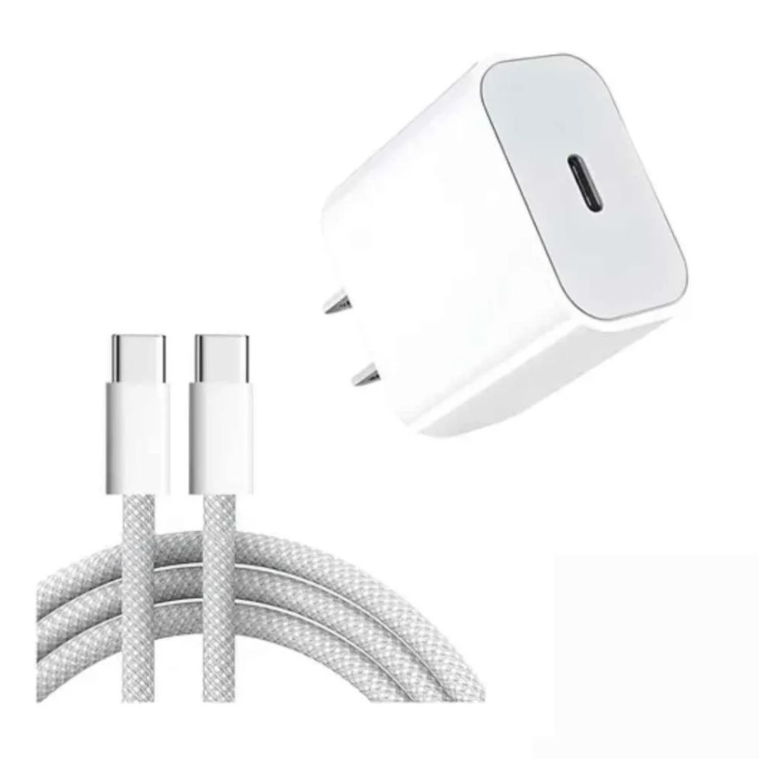 Cargador iPhone 35w Doble Puerto Tipo-c Carga Rápida