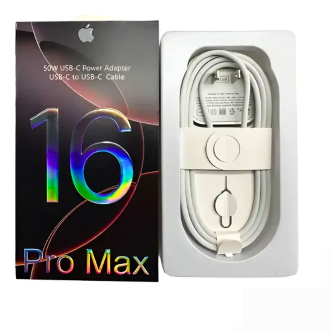 Cargador iPhone 50w Tipo-c A Tipo C Taco Carga Rápida