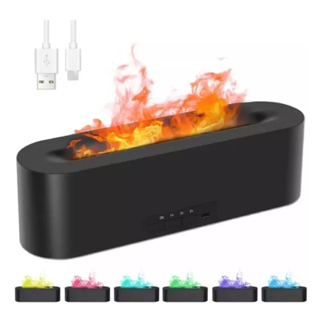 Humidificador De Flama Difusor De Aroma Con Esencia Regalo
