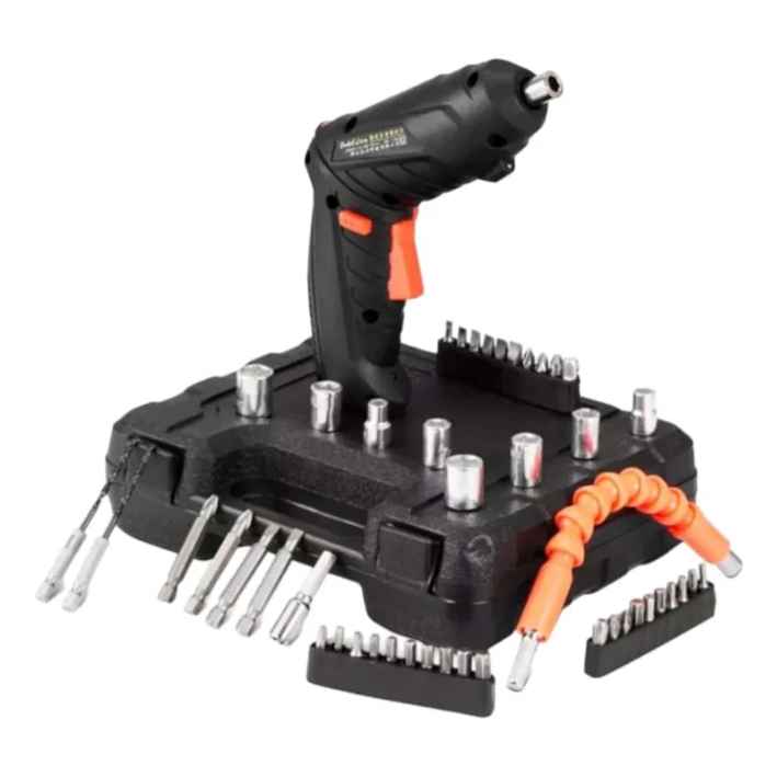 Set Destornillador Electrico 46 Piezas Ajustable Recargable