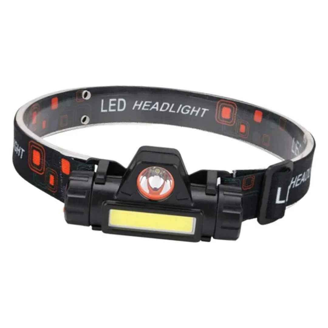 Linterna Led Minera Cabeza 80w Recargable Estuche Banda Liga