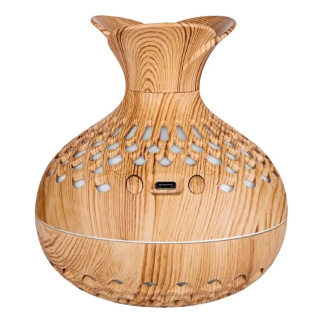 Humidificador Tipo Jarron Luz Rgb Difusor Aromas 300 Ml