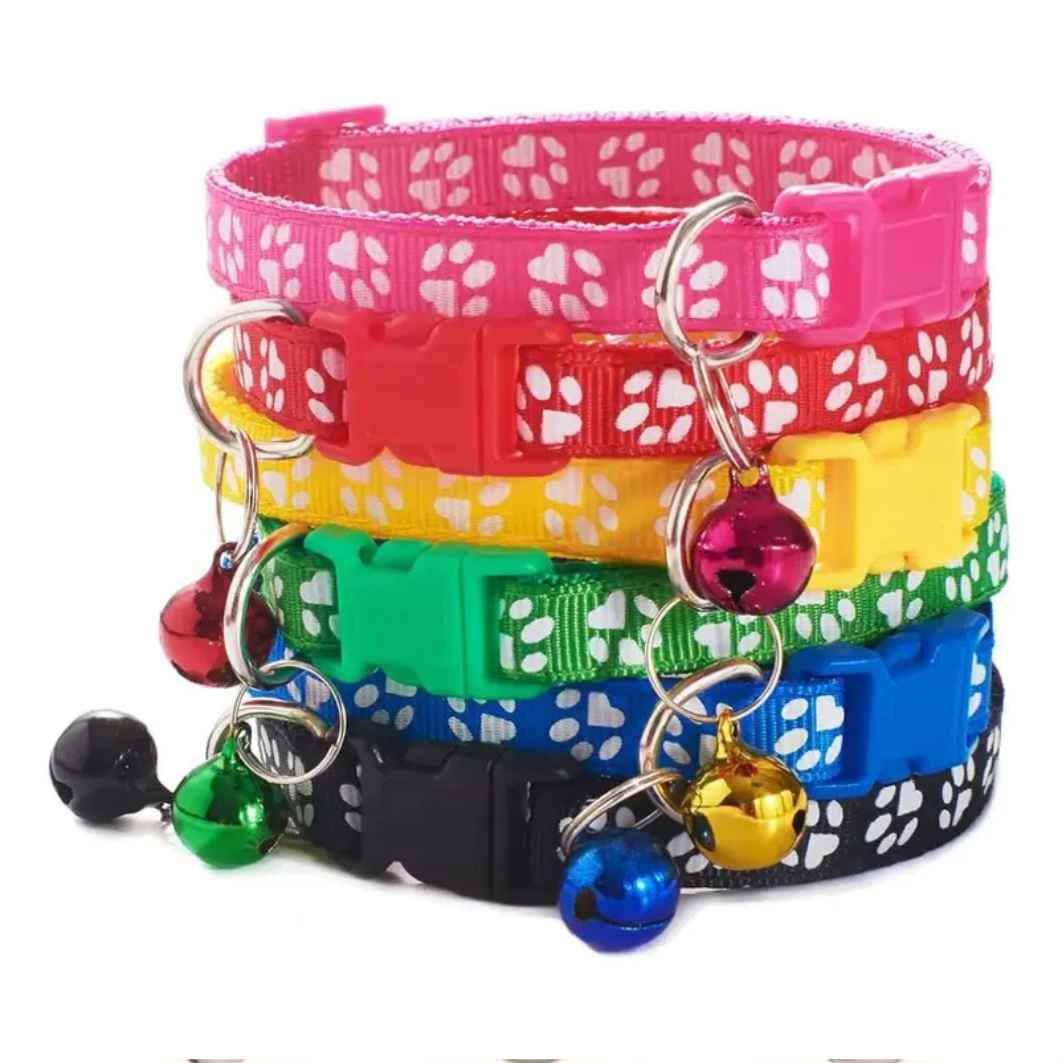 Collar Correa Para Mascota Gato Perro Ajustable Con Cascabel