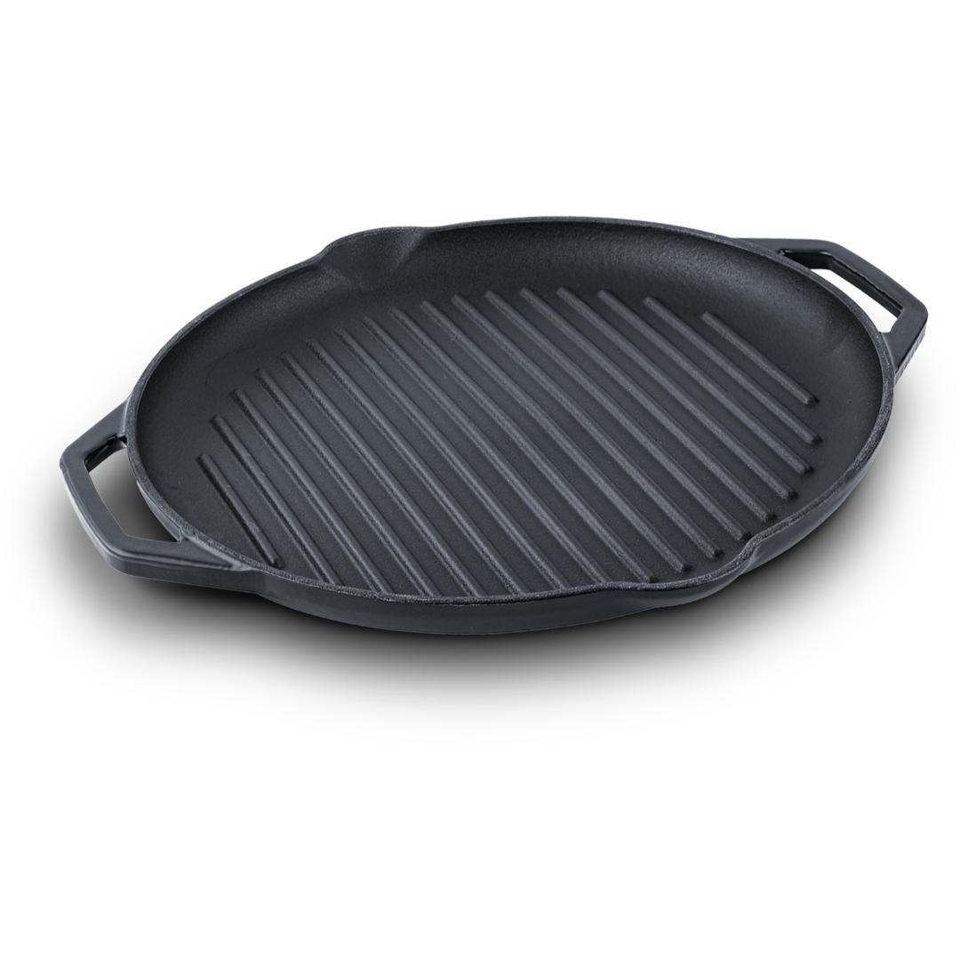 PARRILA GRILL REDONDA REDONDA ANTIGRASA DE HIERRO FUNDIDO SUJOYA