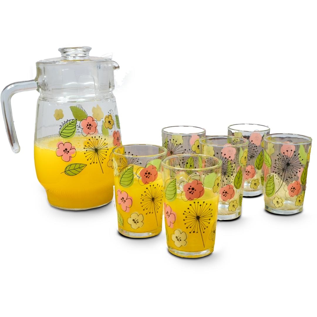 JUEGO DE 6 VASOS CON JARRA
