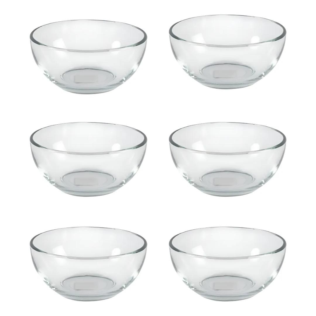 JUEGO DE 6 CUENCOS DE VIDRIO